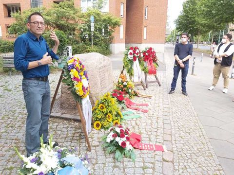 Erinnerung an die Opfer des Mauerbaus an der Bernauer Straße
