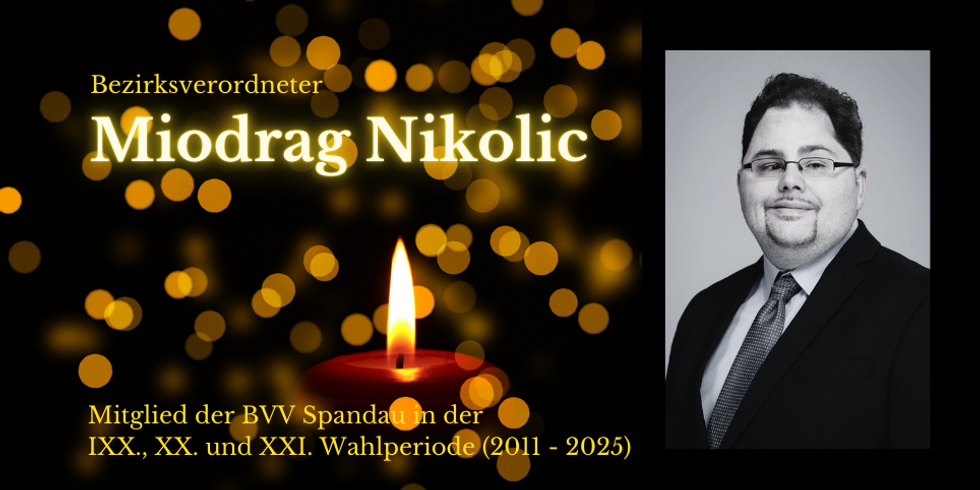 Bild-Text-Collage zum Gedenken an Miodrag Nikolic