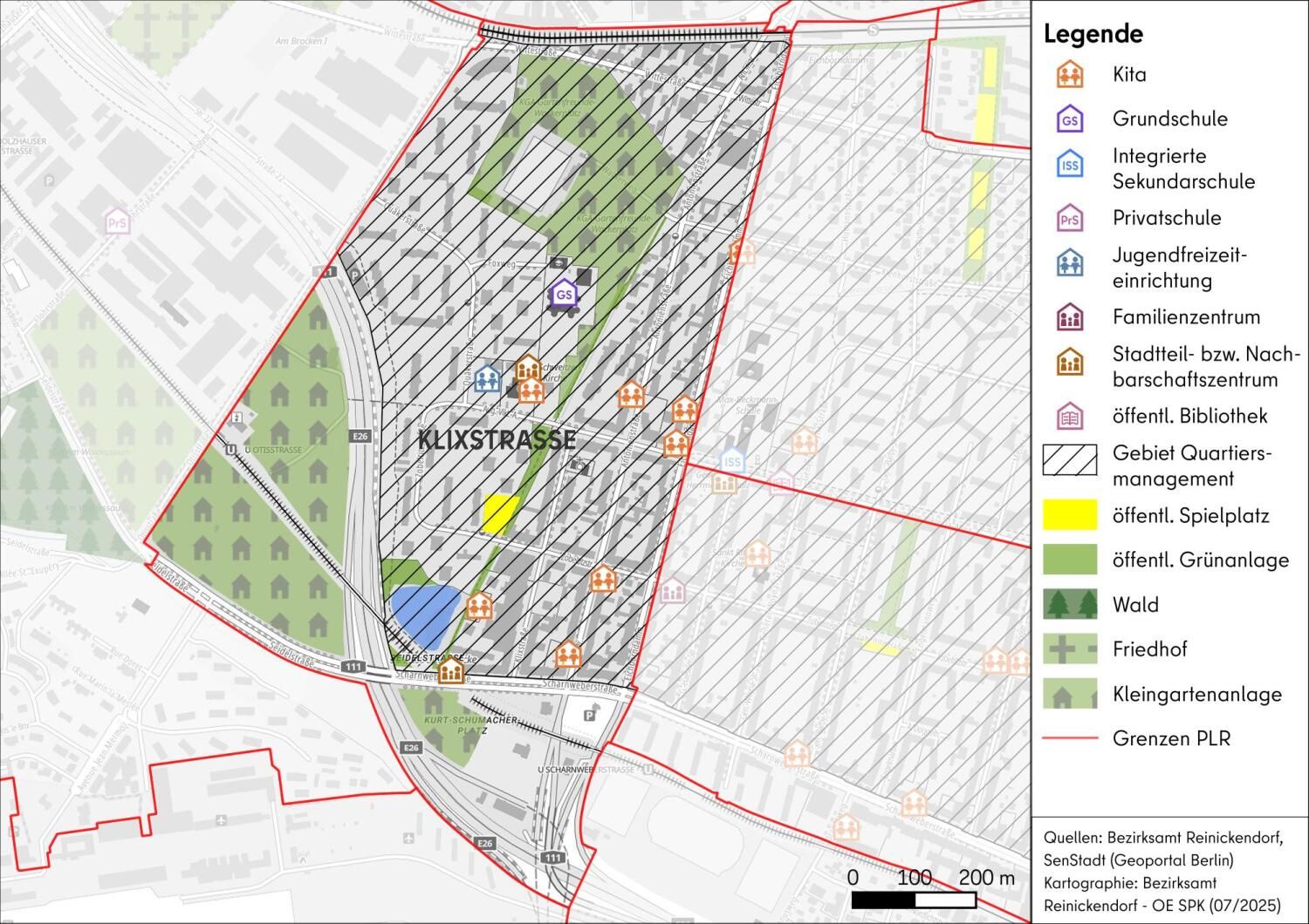 Karte PLR Klixstraße