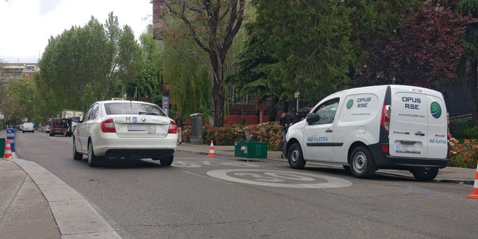 Aufgebaute Messanlage zur RSD-Abgasmessung