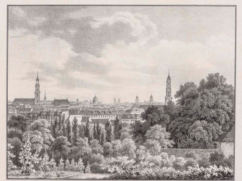 Der Wollank’sche Weingarten mit Blick auf Berlin um 1835
