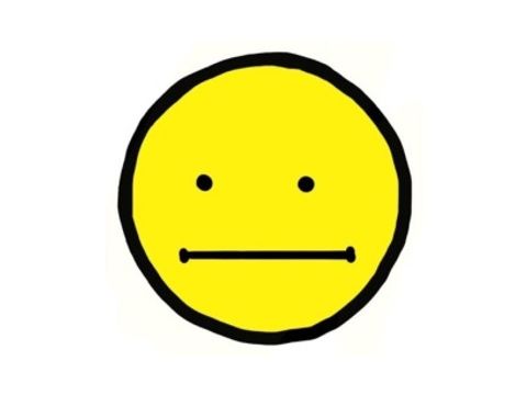 Piktogramm gelber Smiley mittel
