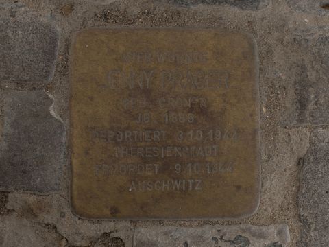 Stolperstein Jenny Prager, Foto: Bukschat & Flegel