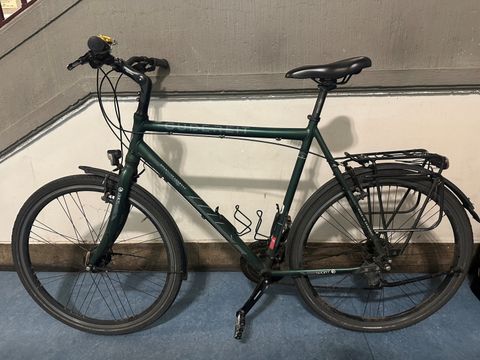 Dunkelgrünes Herrenfahrrad