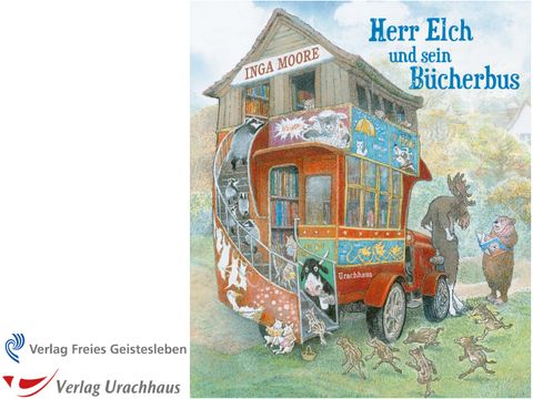 Buchcover: Herr Elch und sein Bücherbus