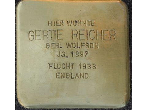 Stolperstein Gertie Reicher (Bild: Stolpersteine-Initiative CW, Hupka)