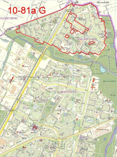 B-Plan 10-81a G Ausschnitt Bezirkskarte mit Geltungsbereich