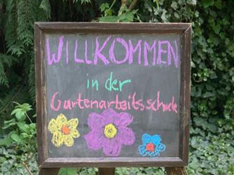 Tafel am Eingang
