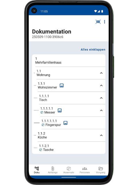 Handy mit geöffneter App