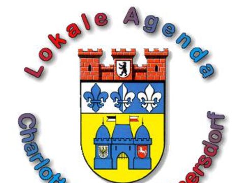Logo der Lokalen Agenda Charlottenburg-Wilmersdorf (Schriftzug mit Bezirkswappen)