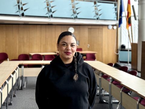 Chantal Chisley im BVV-Saal