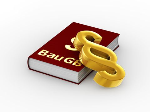 Illustration Buch Bau GB und Paragraph