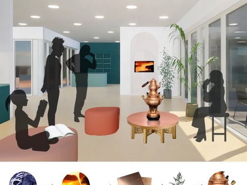 Tausend Verbindungen - Entwurfsidee zur Kunst am Bau im Olof-Palme-Zentrum