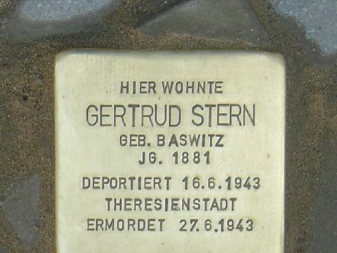 Stolperstein Gertrud Stern (Bild: Stolpersteine-Initiative CW, W. Knoll)