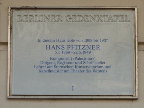 Gedenktafel für Hans Pfitzner, 29.3.2014