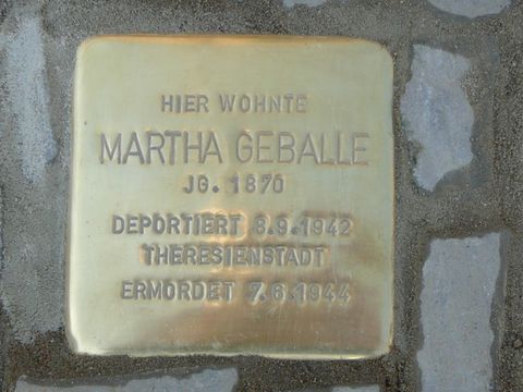 Stolperstein für Martha Geballe