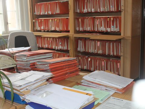 Akten im BAföG-Amt, Foto: KHMM, 25.10.2012
