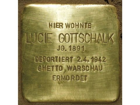Stolperstein Lucie Gottschalk (Bild: Stolpersteine-Initiative CW, Hupka)