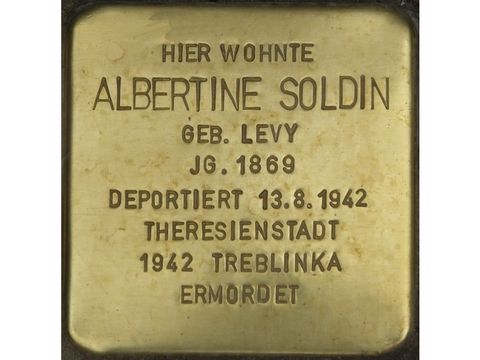 Stolperstein Albertine Soldin (Bild: Stolpersteine-Initiative CW, Hupka)