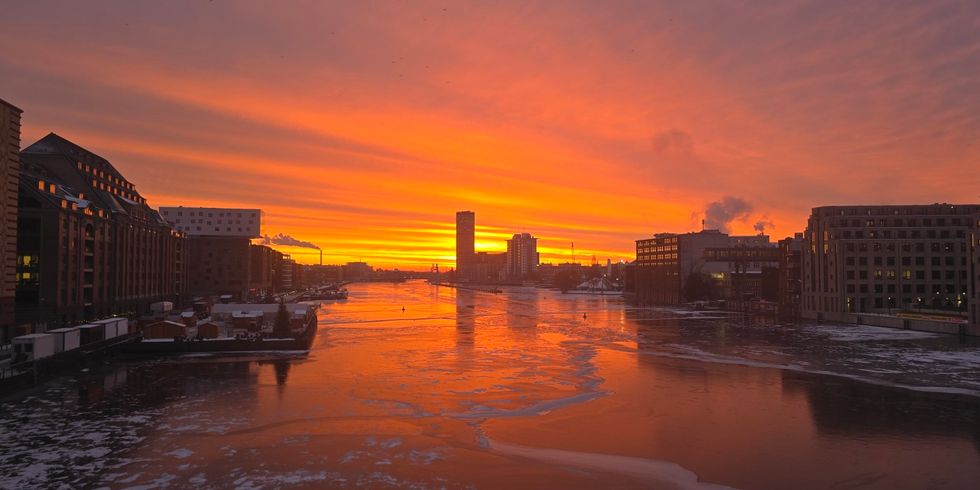 Foto von der Spree im Winter