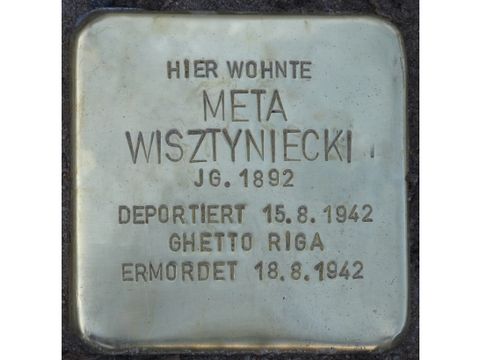 Stolpersteiin für Meta Wisztyniecki