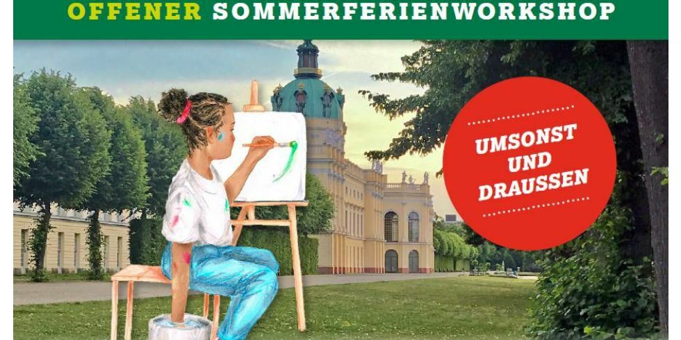 Malen und zeichnen im Schlossgarten Charlottenburg.