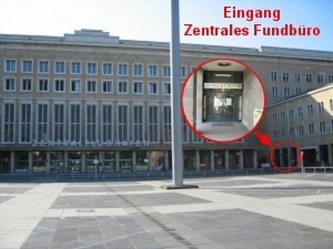 Zentrales Fundbüro von Berlin am Flughafen Tempelhof