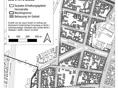Erhaltungsgebiet Hornstraße, Geltungsbereich 2026 (Bild: BA FK/asum GmbH)
