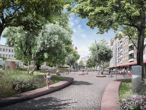 1. Preis: Grieger Harzer Landschaftsarchitekten GbR, Berlin (Bild: Grieger Harzer Landschaftsarchitekten GbR/Senatsverwaltung für Stadtentwicklung und Wohnen)