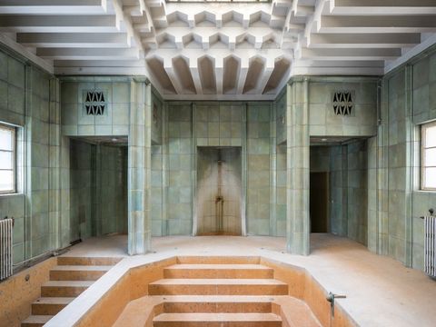 Stadtbad Lichtenberg (Hubertusbad), Saunabereich im 2. Obergeschoss