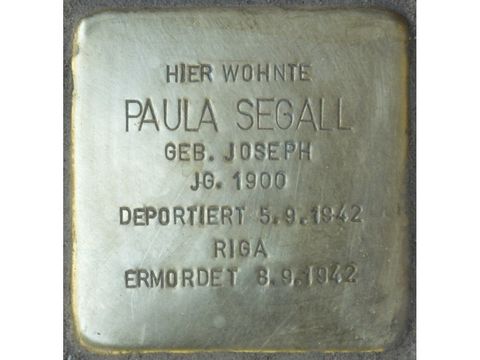 Stolperstein Paula Segall (Bild: Stolpersteine-Initiative CW, Hupka)