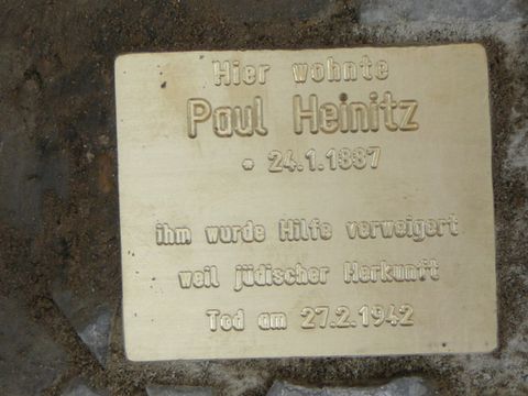 Denkstein für Paul Heinitz