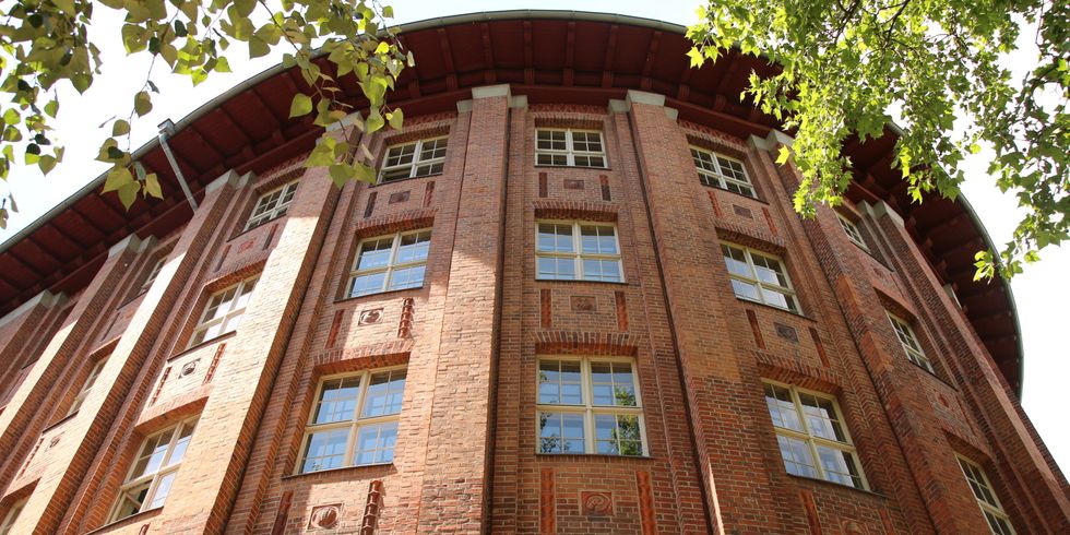 Bürogebäude Oranienstraße, Ansicht von unten nach oben