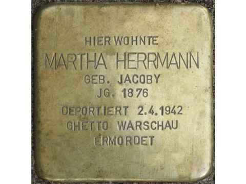 Stolperstein Martha Herrmann (Bild: Stolpersteine-Initiative CW, Hupka)