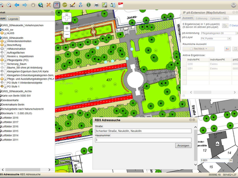 GIS-Komponente (WEB-GIS MapSolution)
