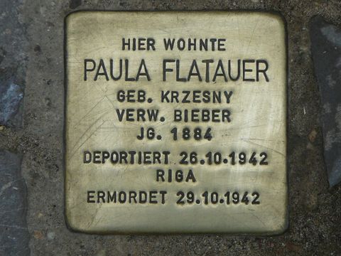 Stolperstein für Paula Flatauer (Bild: Wolfgang Knoll)