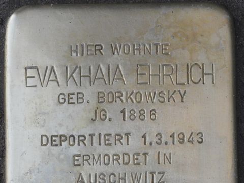Stolperstein Eva Khaia Ehrlich (Bild: Stolpersteine-Initiative Charlottenburg-Wilmersdorf)