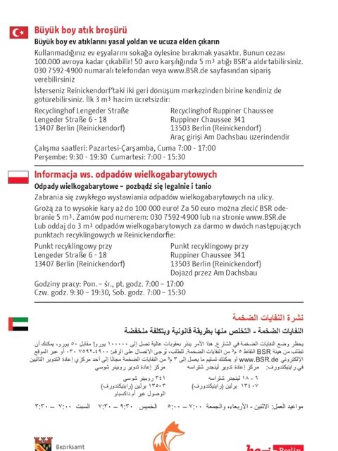 Die Informationen werden in insgesamt 4 Sprachen kommuniziert. (Bild: BA Reinickendorf)