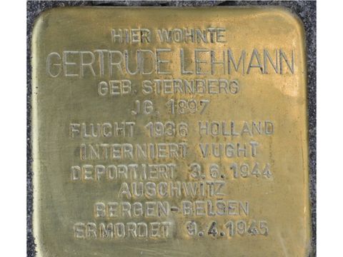 Stolperstein Gertrude Lehmann (Bild: Stolpersteine-Initiative CW, Hupka)