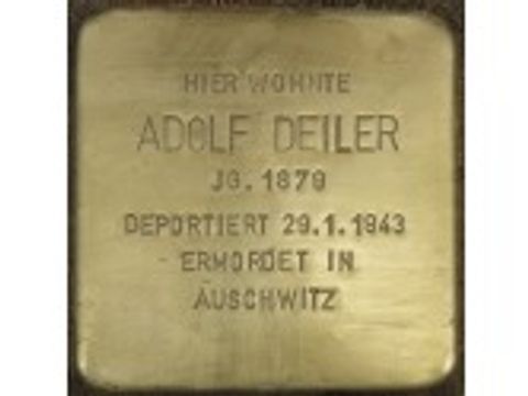 Stolperstein Adolf Deiler (Bild: Stolpersteine-Initiative, H.-J. Hupka)