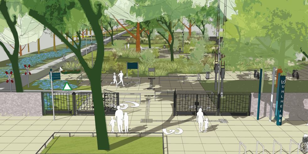 Projektgrafik Neugestaltung Eingangsbereich Wuhlheide