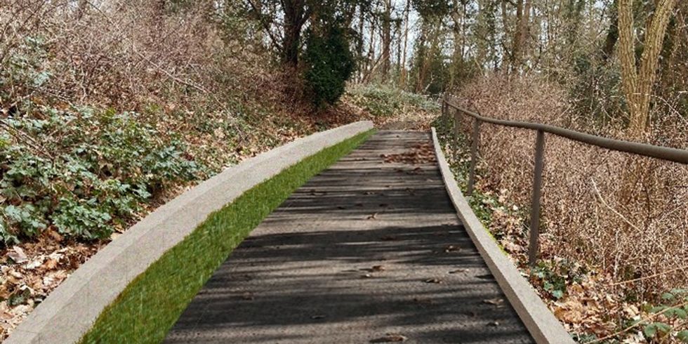 Animation der Neugestaltung am Friedhof Heerstraße durch das Landschaftsarchitekturbüro Schirmer-Partner