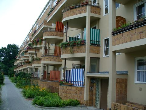 Die runden Balkone von Hugo Häring, Foto: KHMM