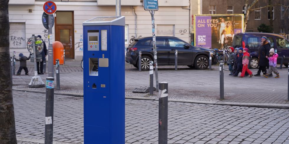 Parkscheinautomat in der Parkzone 105