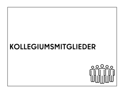 Kachel mit der Aufschrift Kollegiumsmitglieder