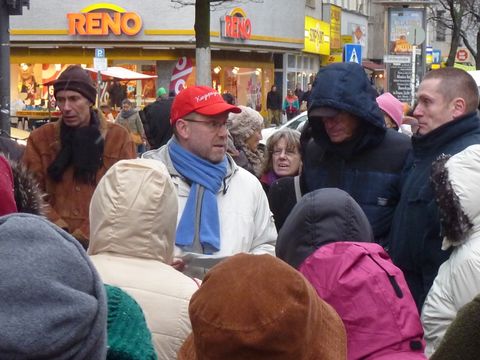Vor den Wilmersdorfer Arcaden, 12.1.2013, Foto: KHMM