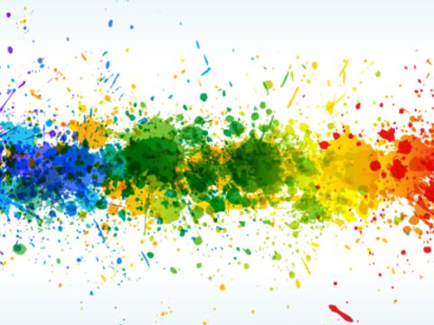 Farbe spritzt. Farbverlauf