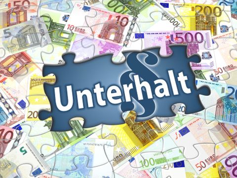 Unterhalt - Puzzle aus Geldscheinen