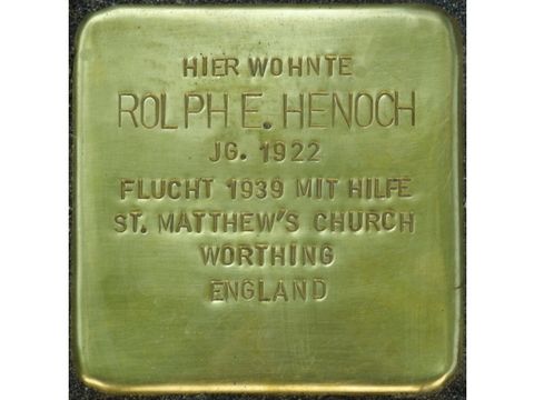 Stolperstein Rolph E. Henoch (Bild: Stolpersteine-Initiative CW, Hupka)