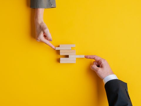 Geschäftliches Teamwork und Kooperationskonzept